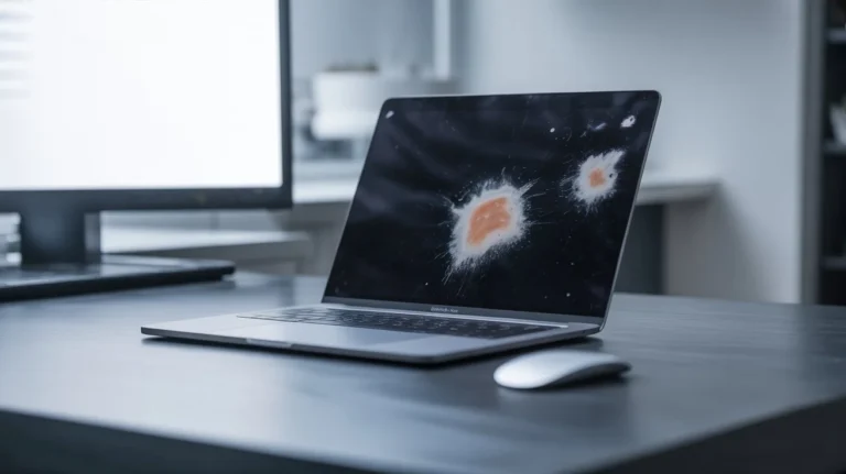 Orange discoloration on MacBook Pro screen