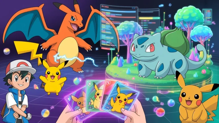 Pokw world in Pokémon culture with games, anime, and fan community